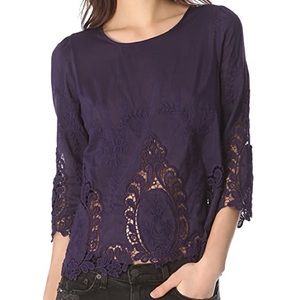 Dolce Vita Deidra Lace Top - Navy